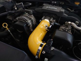 Yellow Scion FRS Subaru BRZ Toyota GT86 Silicon Air Intake Car Mod