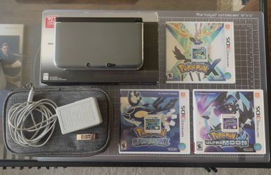 Like-New CIB Nintendo 3DS XL with Case, Screen Protectors, Original Box Complete, 3 Pokemon Games