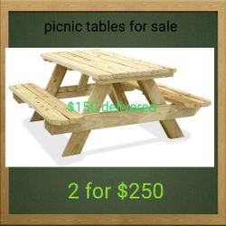 Picnic tables