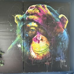 3 Piece Canvas Painting For Sale 