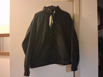 Men's nike Tech full zip up oversized fit jacket with packable hood brand new size small all black