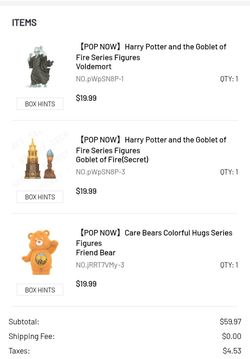 POP NOW Harry Potter & Care Bears Figures