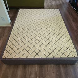 Queen box spring - cream and gray
