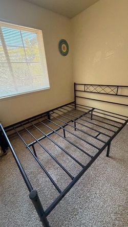 Queen metal bed frame