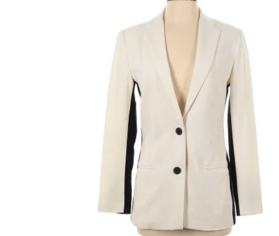 Narciso Rodriguez For Design Nation White & Black Blazer Size 6