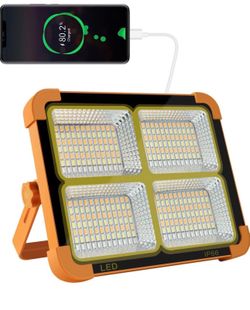 Portable LED Work Solar Light 100W 16500mAh 10000 LM with Stepless Brightness Job Site Battery Rechargeable LED Floor Light for Emergency Worklight fo