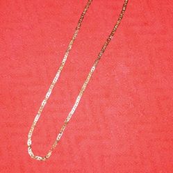 14k Gold 20" Mariner Cut Necklace 