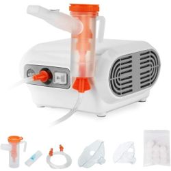 Portable Compressor Nebuliser, Home Nebuliser Machine Personal Steam Atomizer for Kids and Adult, Jet Nebuliser Compressor with 1 Set Accessories