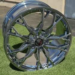 4 -19”/20” Corvette C8 Stingray Z06 OEM New Chrome Finish