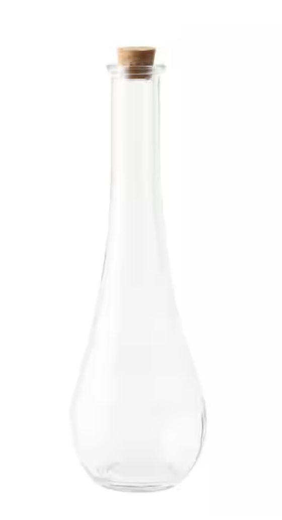 7" Clear Glass Teardrop Vases