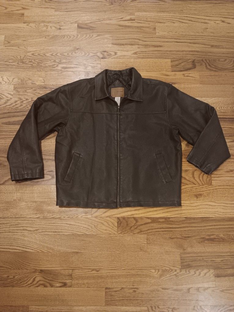 Men's Faux Leather Jacket  XXL