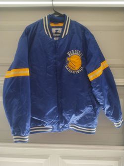 '90S Golden State warriors satin button-up jacket size 2X
