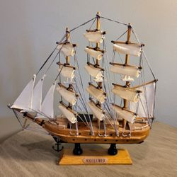 Vintage "Mayflower" Wooden Model Ship