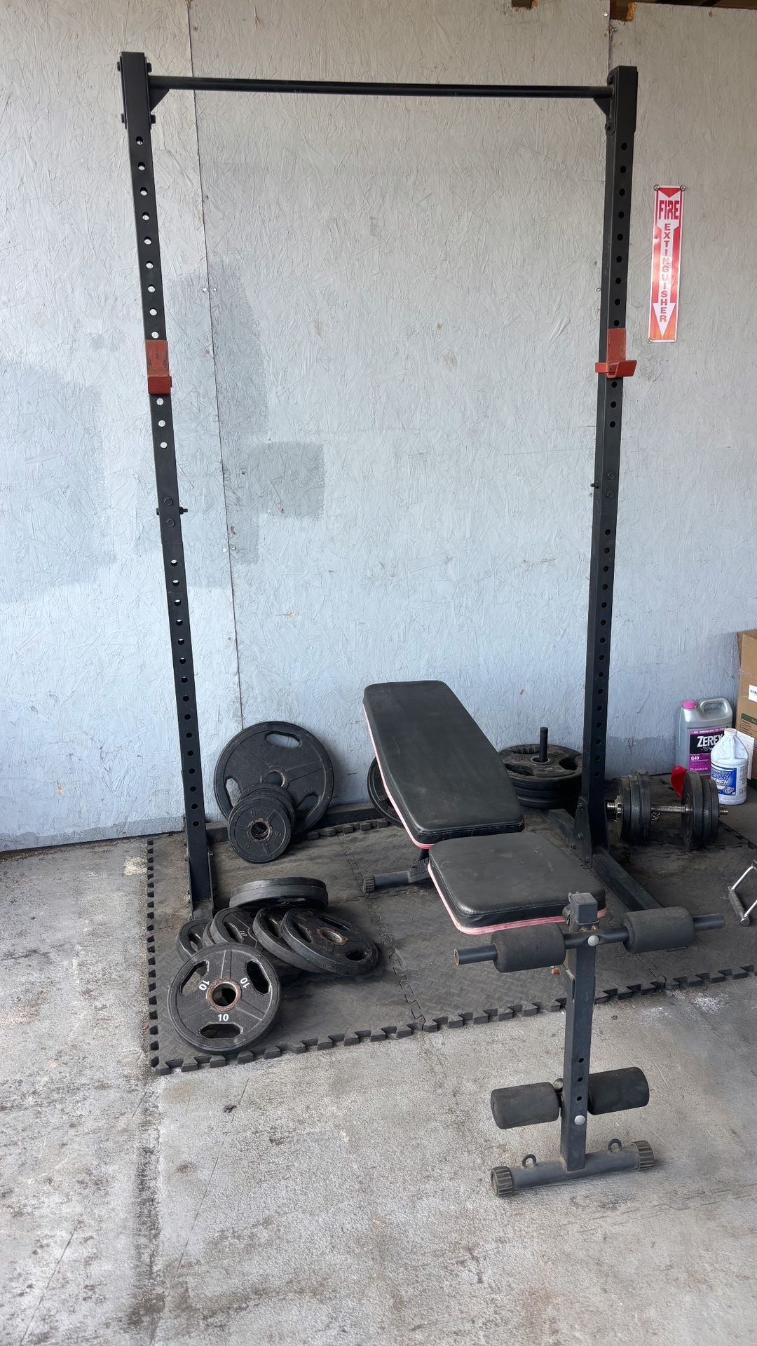 Home Gym Pull Up Squat Rack Bench Press