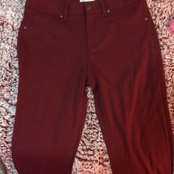 Soft Red Straight Leg Jeans