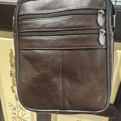 Genuine Leather Crossbody  Travel  Bag - Unisex - New- M-$25