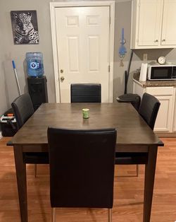 Dining Table with 4 Chairs (Used, Still in Good Condition)