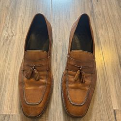 Cole Haan Brown Leather Tassel Loafers