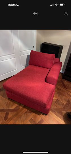 Elegant Chaise Vibe Lounge Chair (red polyester)