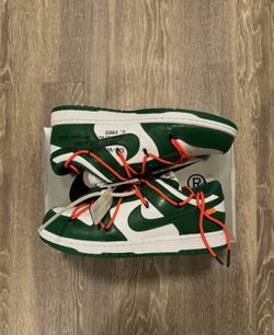 Nike, Low Panda Dunks, Green, White, Orange,Size 8.5