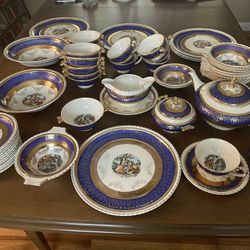 Vintage China Set 22k Rim La Petite 