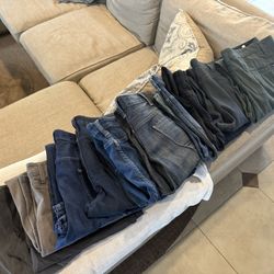 11 Pairs Of Men’s Pants/ Jeans 38x30
