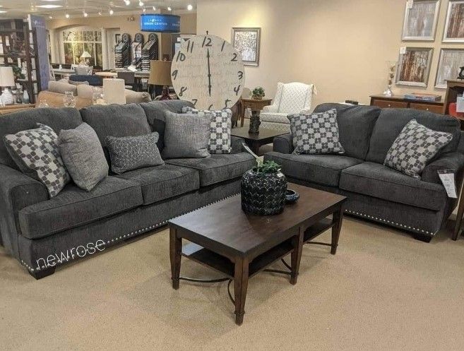 Locklin Carbon Living Room Set SAME DAY DELIVERY