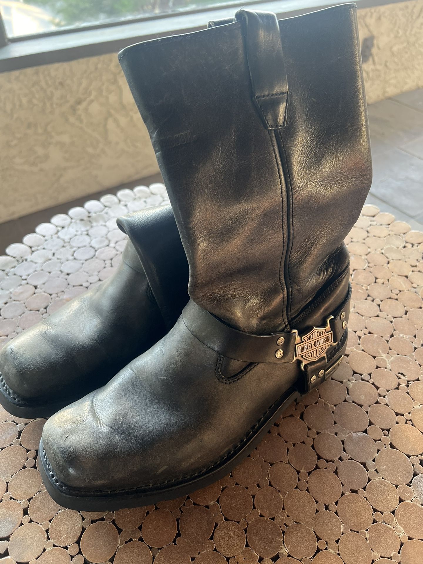 Harley-Davidson Charlesfort Mens Black Leather Motorcycle Boots