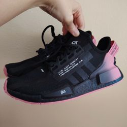 ADIDAS Damian Lillard NMD R1 V2 Shoes Black Rose Pink Women’s Sz 7.5