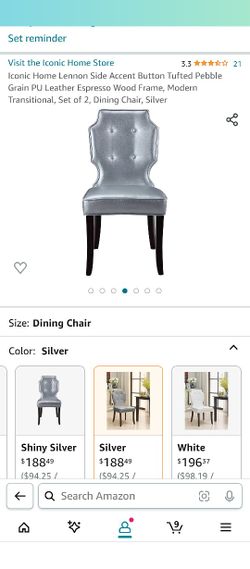 4 Silver Chairs