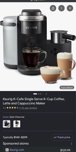 Keurig single serve Serve K-Cup Coffee, Latte and Cappuccino Maker