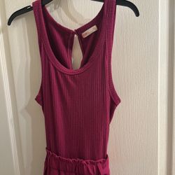 Intempo Fuchsia Sleeveless Jumpsuit