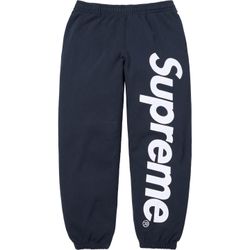 Supreme Satin Applique Sweatpant - Navy - Size S