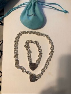 Tiffany & Co Heart Tag Choker and Bracelet