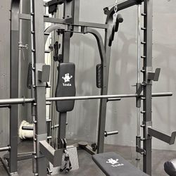 SM-2001 Multifunctional Smith Machine w FID Bench - Can add-on plates!