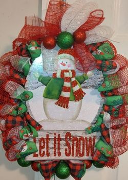 Snowman Wreath
