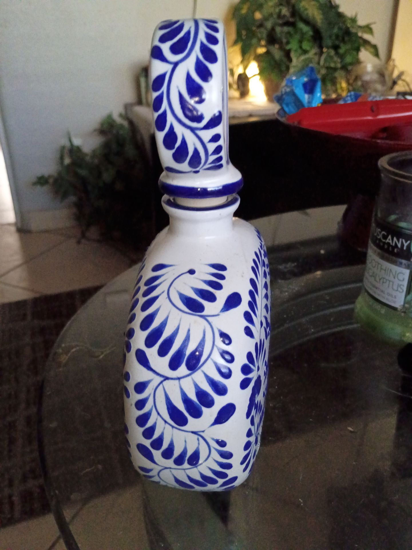 Rare vintage hand crafted 1936 tequila bottle