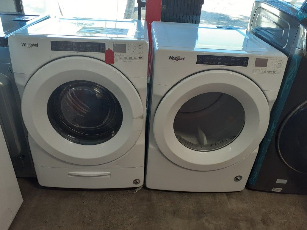 New Whirlpool Front Load Washer and Gas Dryer Set