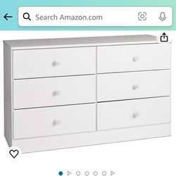 White Dresser 6 Drawers