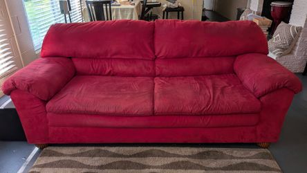 Red sofa couch