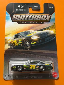 Matchbox The Movie SkyDance Series Chevy Stock Car #35 Matte Black Premium