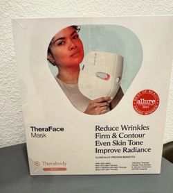 therabody theraface vibrating ant aging skincare led mask with 648 leds