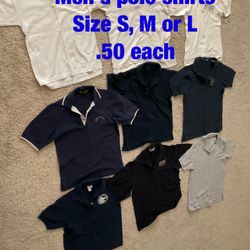 Men's  polo  shirts  -  .50 each