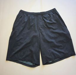 Lululemon Men's Pace Breaker Active Shorts Heathered Navy Blue ~ Large