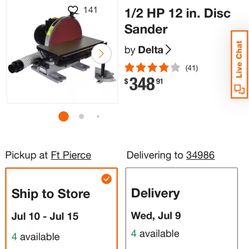 Delta Disc Sanders