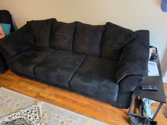 Reymour Flanigan black couch 3 seater SKU: (contact info removed)81