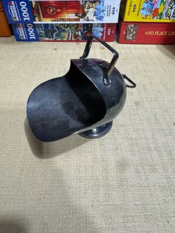 Antique footed Silver Plate Sugar Scuttle Etched Pattern