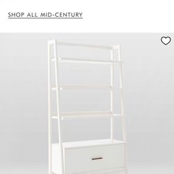 West Elm Mid Century Bookshelf 38” Wide Bookcase Storage Shelf