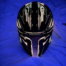 STRATA 3D Prints - Mandalorain Techno Helmet GLOW-IN-THE-DARK