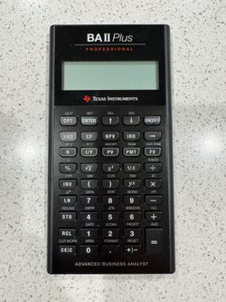 Texas Instruments BA II Plus Professional Financial Calculator Silver 9.8 Inch